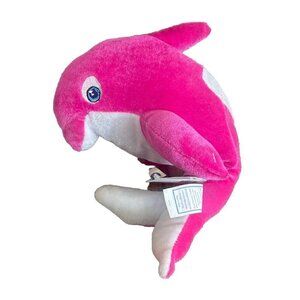 Pink Dolphin Plush Stuffed Animal- Sureshot Redemption Dennis Foland  10.5" Long